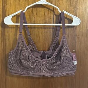 NWT: 42C Unlined Purple Adore Me Plus Bra